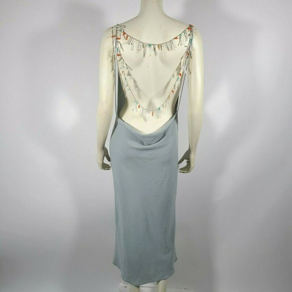 Eckhaus Latta Dresses & Skirts - ECKHAUS LATTA Seafoam Green Beaded Dress - 8